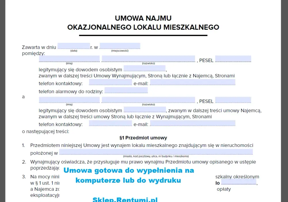 Najem okazjonalny: jakie dokumenty do notariusza, aby uniknąć problemów