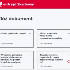 Zawiadomienie o popełnieniu czynu zabronionego (czynny żal) - opcja złożenia dokumentu w e-Urzędzie Skarbowym.