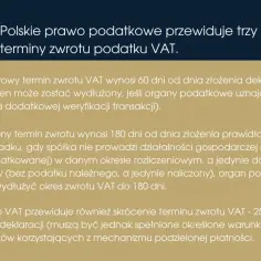Polskie prawo podatkowe: co to jest podatek VAT i jakie są terminy jego zwrotu? 60, 180 lub 25 dni.