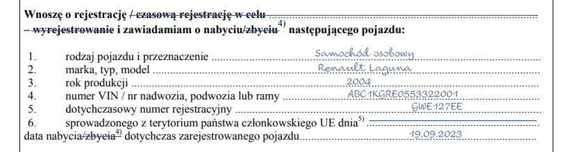 Zdjęcie Jak wypełnić wniosek o rejestrację pojazdu Sieradz - uniknij błędów