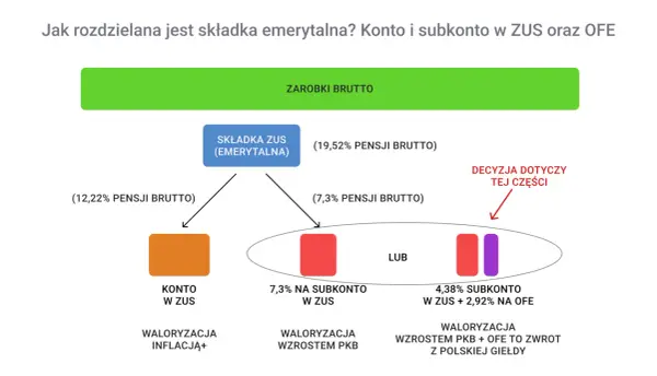 OFE czy subkonto w ZUS? - Sprawdź aktualny podział składki i zasady