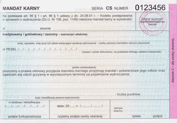 Mandat drogowy - terminy płatności i odwołanie