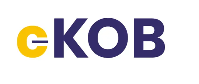 Logo eKOB. Symbolizuje książkę obiektu budowlanego, która jest kluczowa dla każdego projektu.